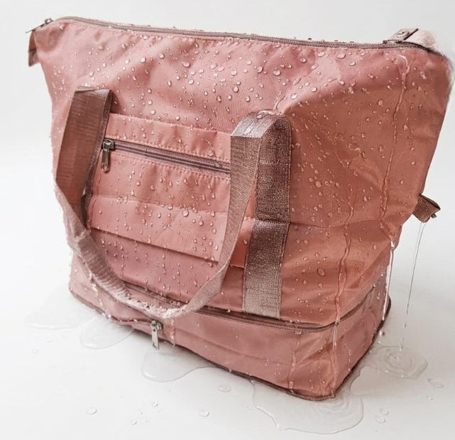 Bolso totebag plegable color rosa