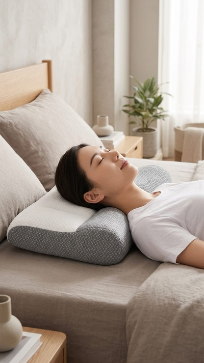 Almohada de apoyo cervical viscoelástica