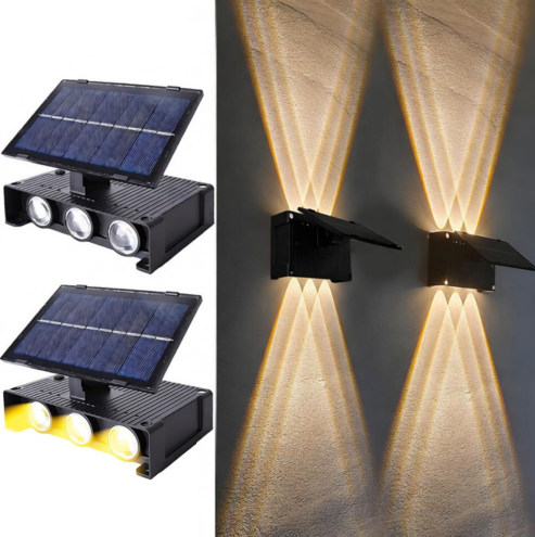 Lámpara solar exterior con 6 LED